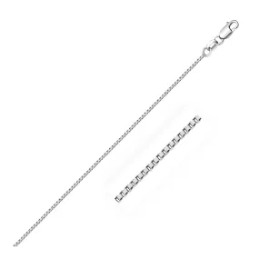 10k White Gold Classic Box Chain 0.8mm-rx53574-22