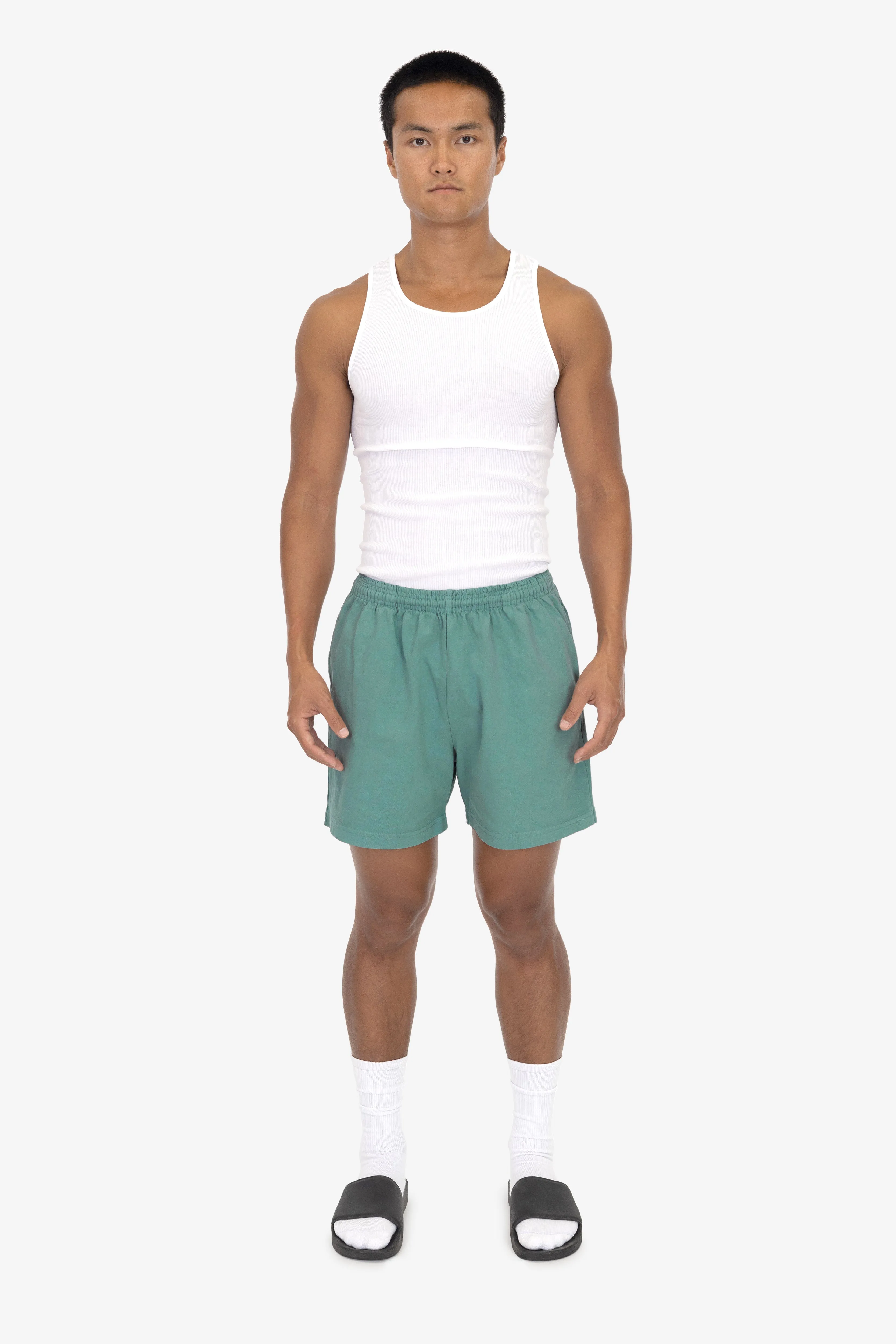 1242GD - Heavy Jersey Garment Dye Gym Shorts