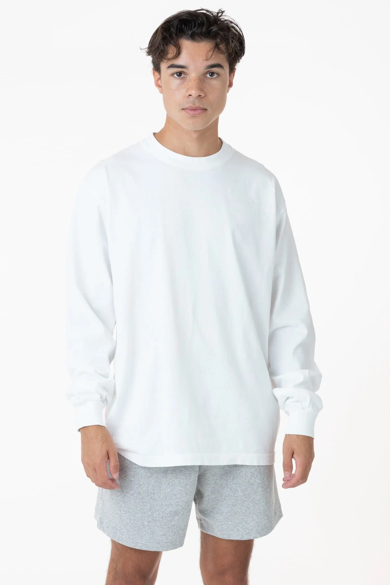 1406GD Mix - Long Sleeve Garment Dye Mockneck T-Shirt