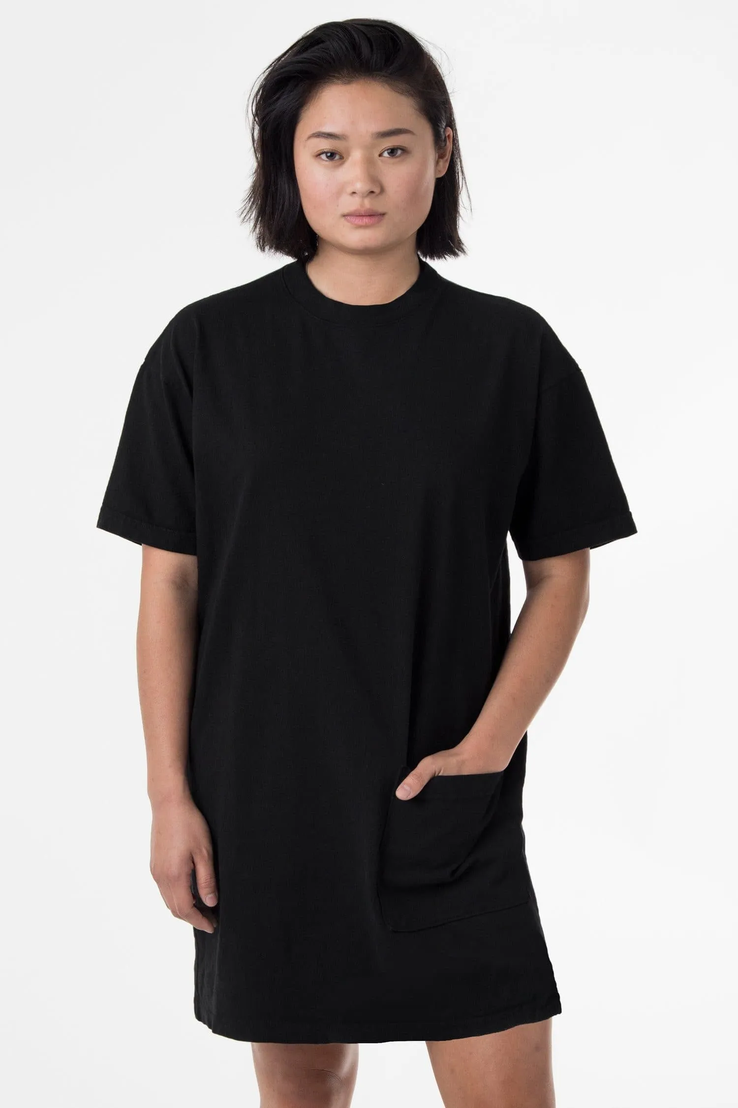 1431GD - Garment Dye Oversized T-shirt Dress