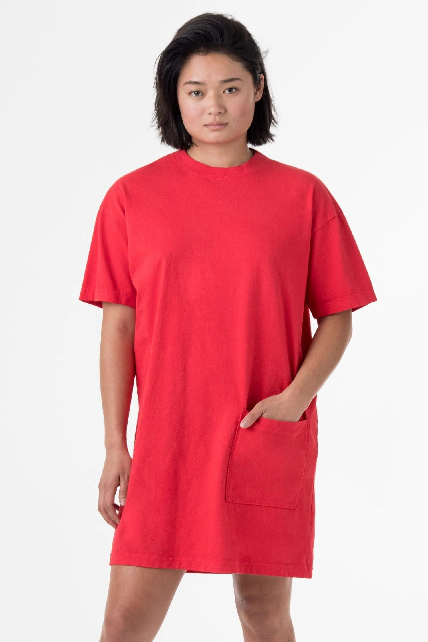 1431GD - Garment Dye Oversized T-shirt Dress