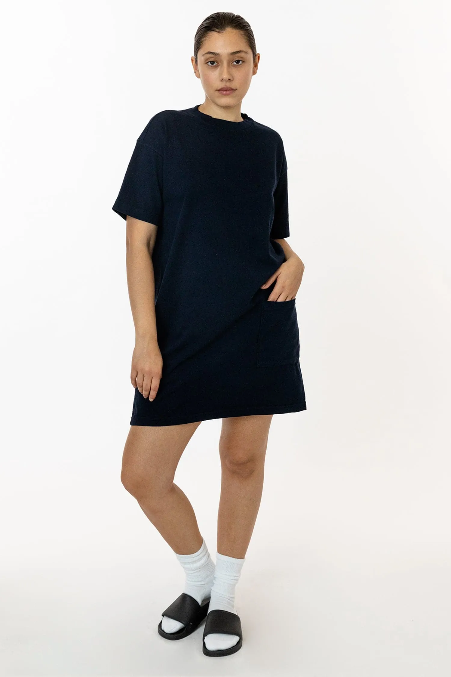 1431GD - Garment Dye Oversized T-shirt Dress