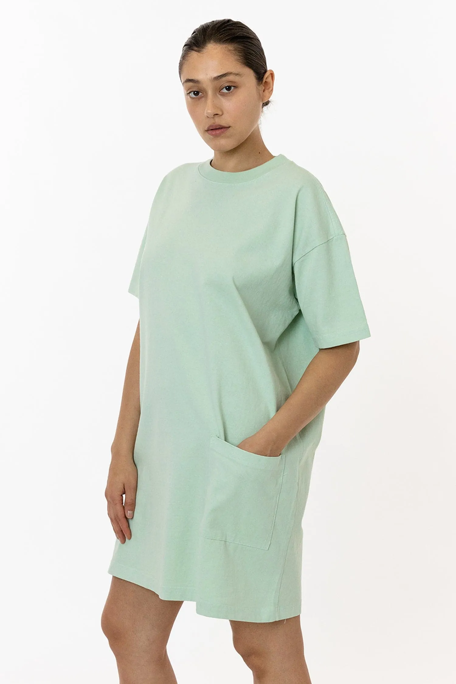 1431GD - Garment Dye Oversized T-shirt Dress