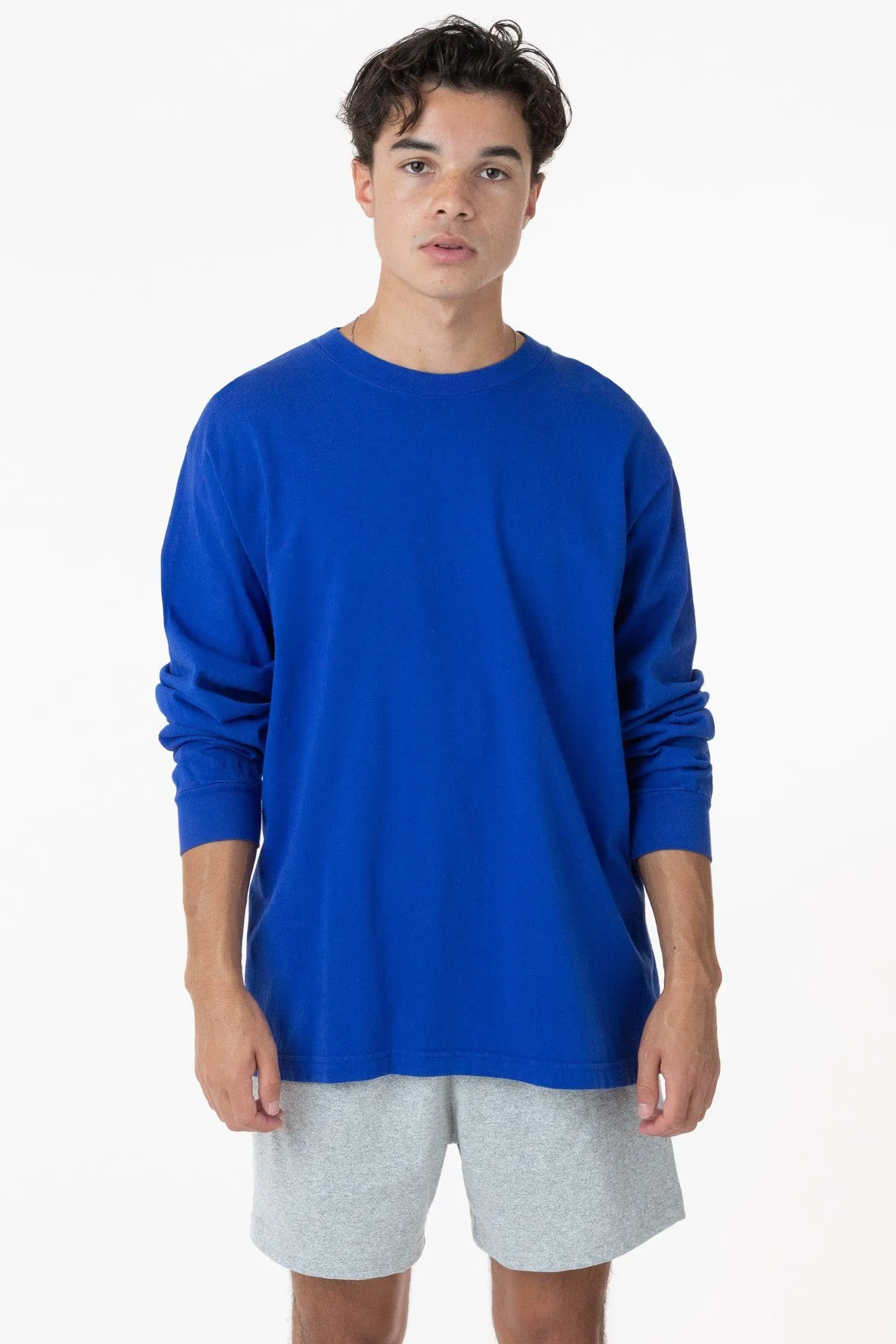 1807GD - 6.5oz Long Sleeve Garment Dye Crew Neck T-Shirt