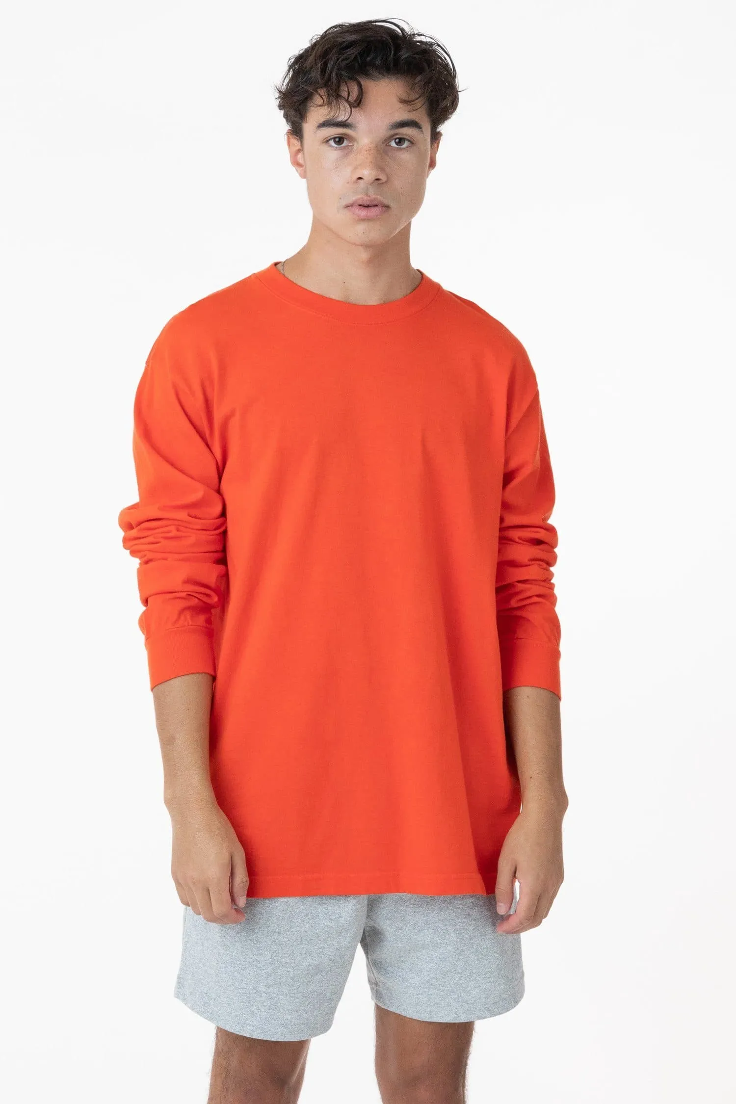 1807GD - 6.5oz Long Sleeve Garment Dye Crew Neck T-Shirt