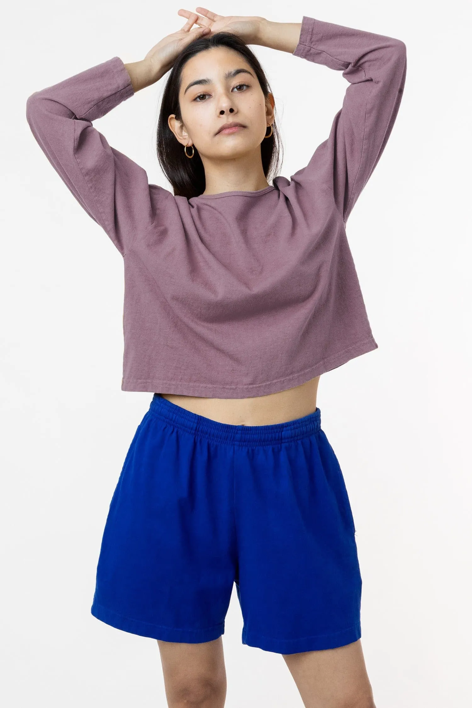 1839GD - Long Sleeve Garment Dye Cropped T-Shirt