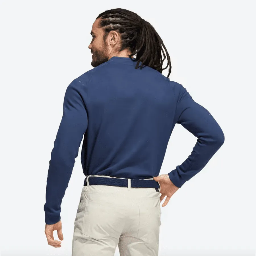 Adidas Go-To Long Sleeve Henley Polo Shirt - Navy