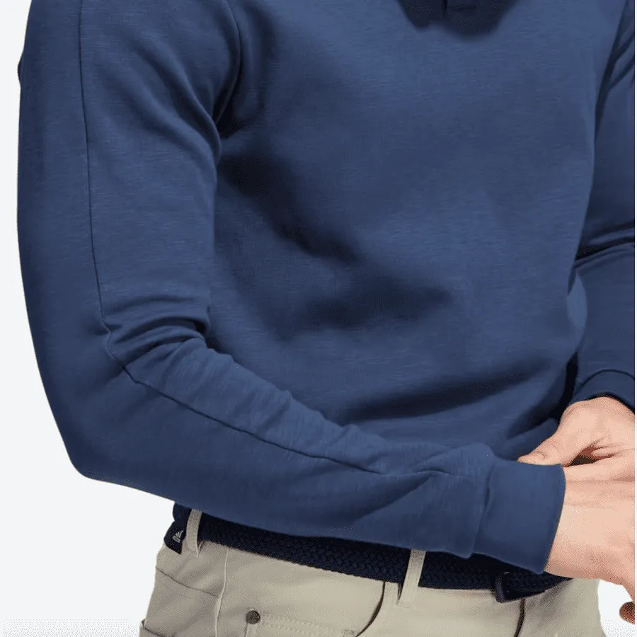 Adidas Go-To Long Sleeve Henley Polo Shirt - Navy