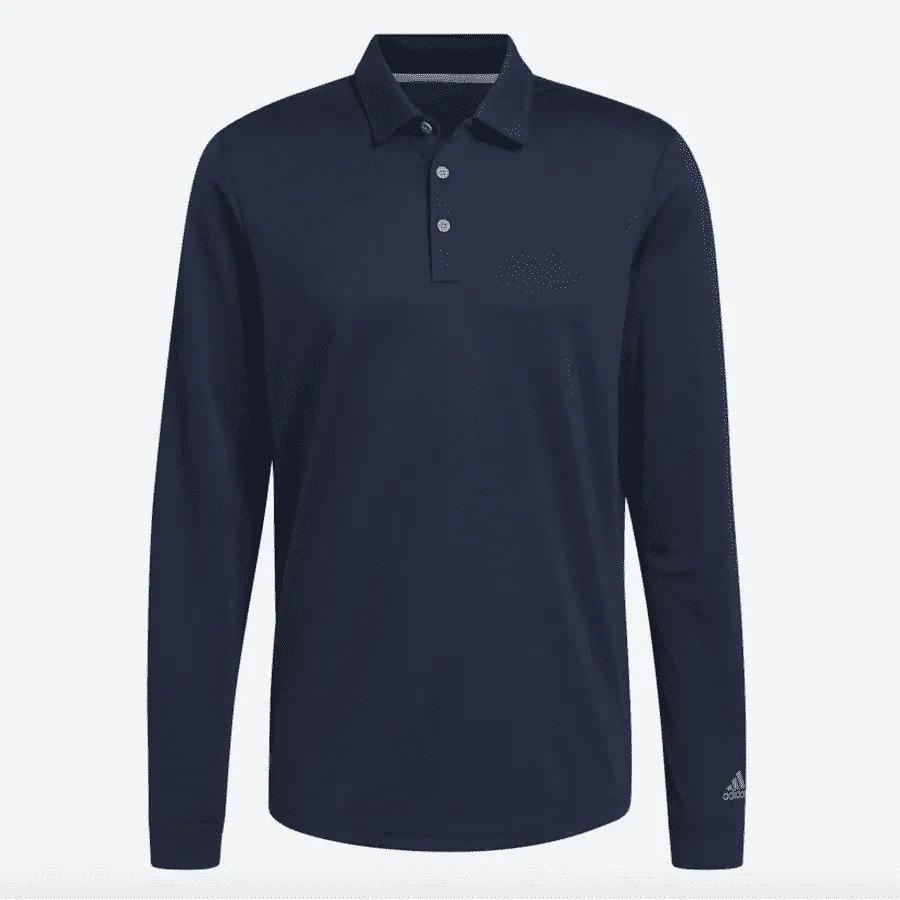 Adidas Long Sleeve Polo Shirt - Navy