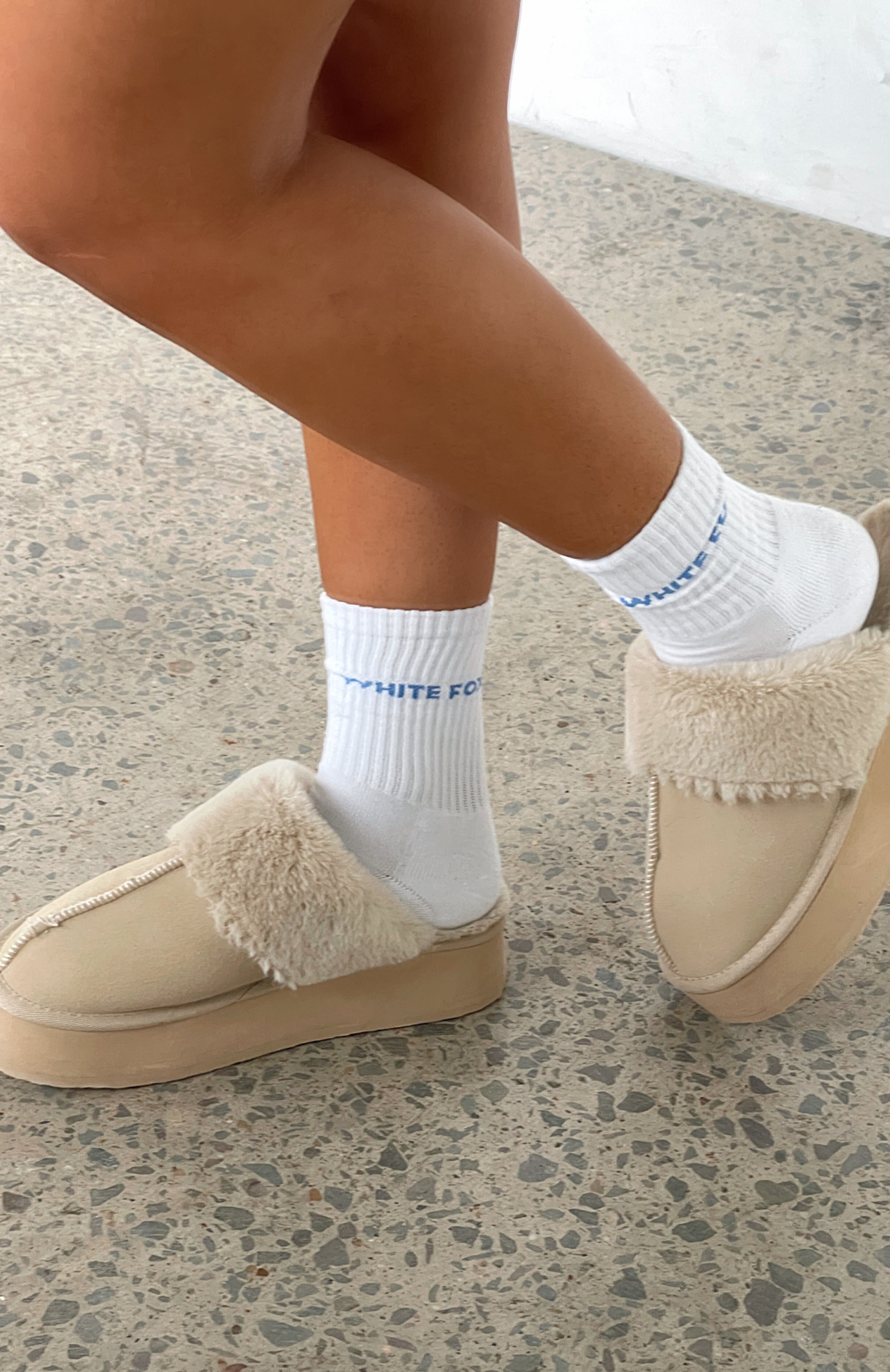 All For It Socks White/Blue