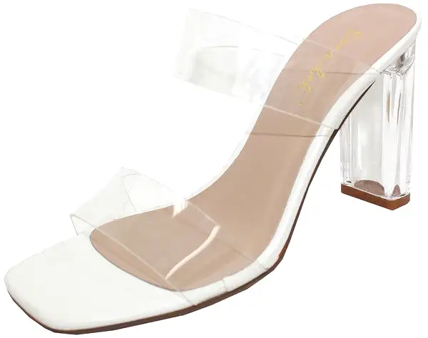 Amina Clear Open Toe Heels