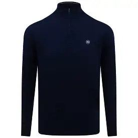 Autumn Crest Quarter Zip Merino Knit Mid Layer Navy - 2024