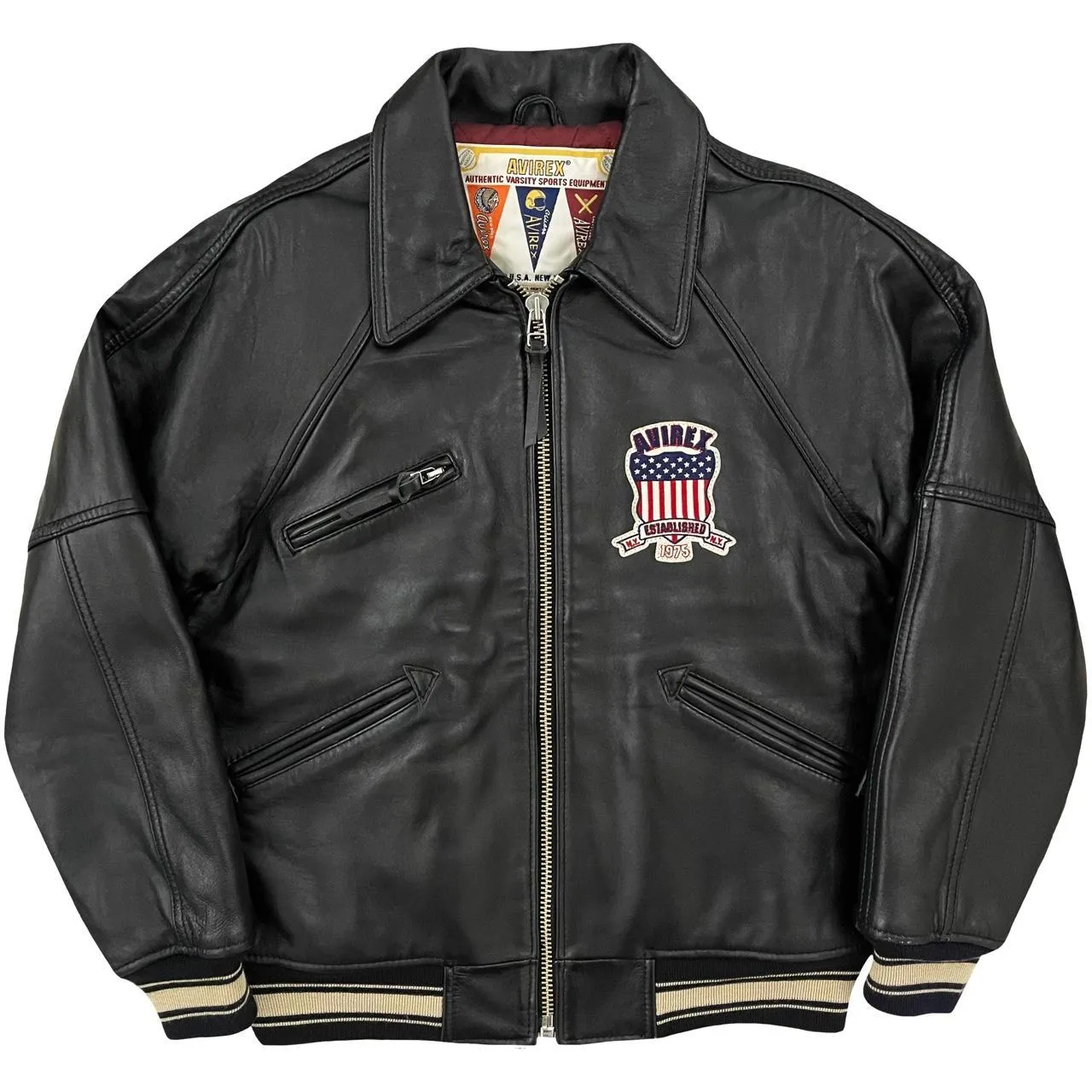 Avirex Leather Varsity Jacket