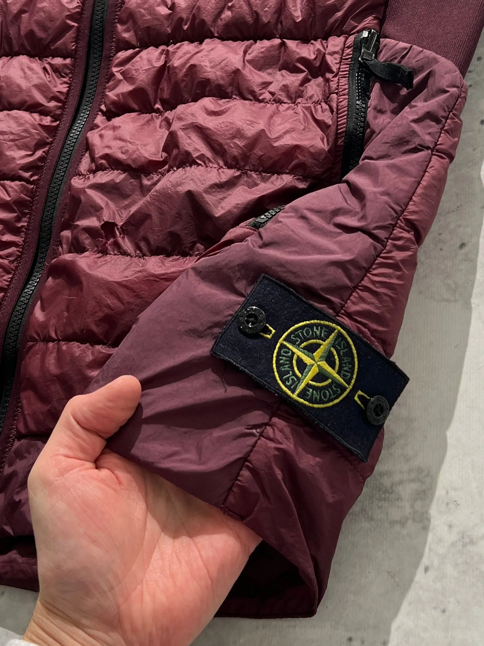 AW/17 Stone Island Garment Dyed Micro Yarn Down Gilet (L)