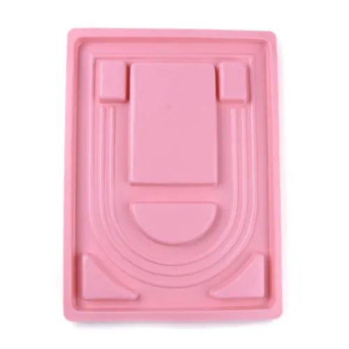 Bead Design Boards, Plastic, Pink, Rectangle, 24x33cm