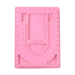 Bead Design Boards, Plastic, Pink, Rectangle, 24x33cm