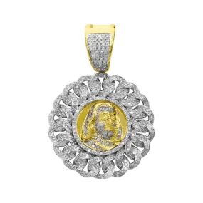 Ben Franklin Cuban Diamond Pendant .78cttw 10K Yellow Gold