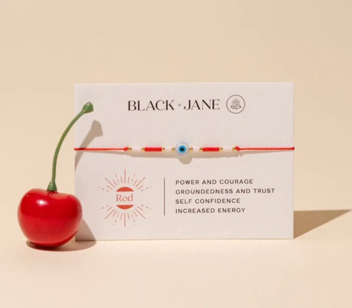 Black and Jane Color Energy Evil Eye Bracelet