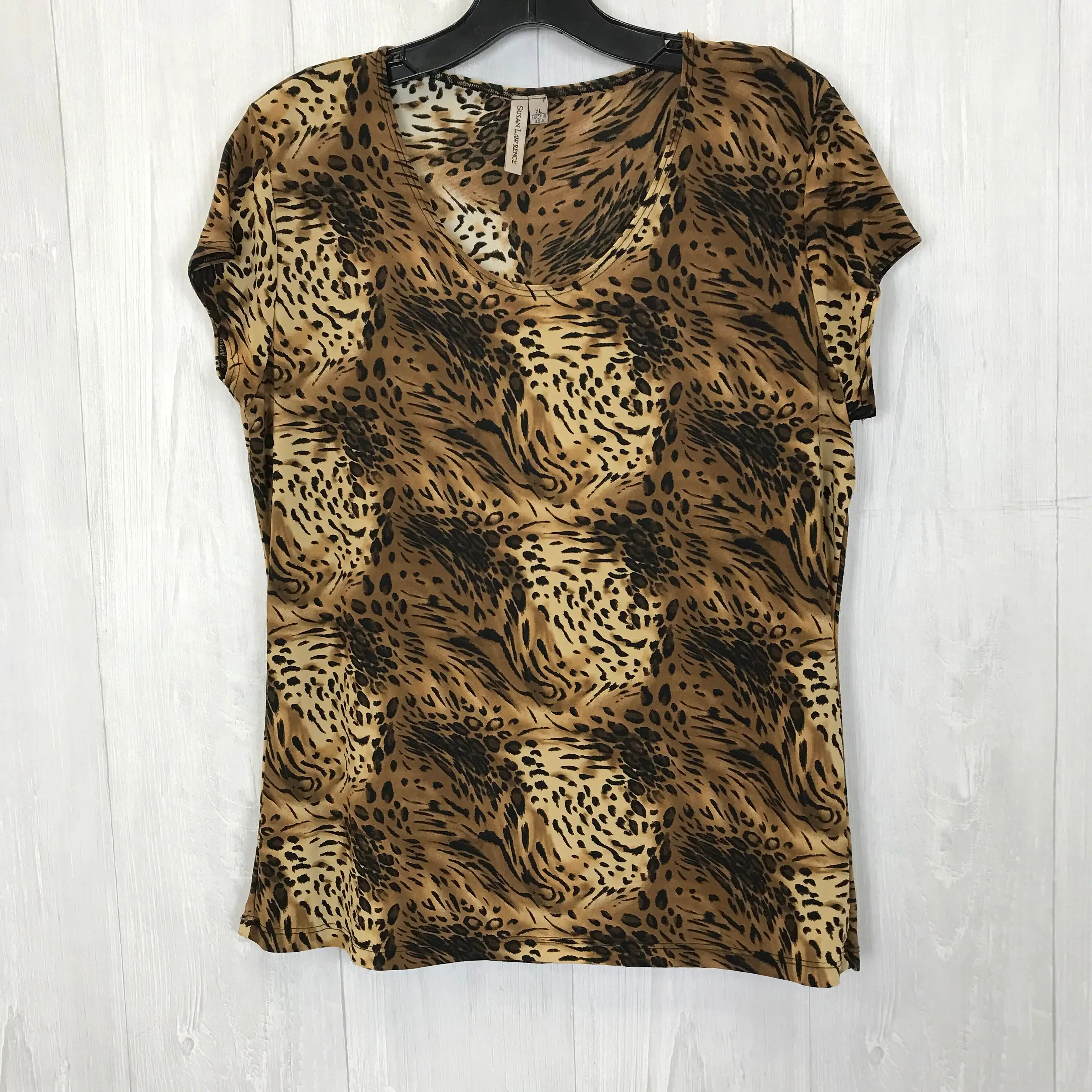 Blouse Short Sleeve By Susan Lawrence  Size: Xl