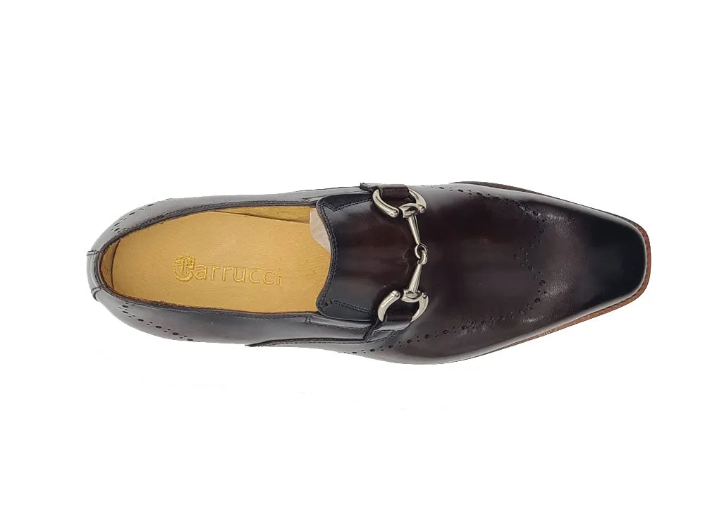 Burnished Calfskin Loafer Leather Sole