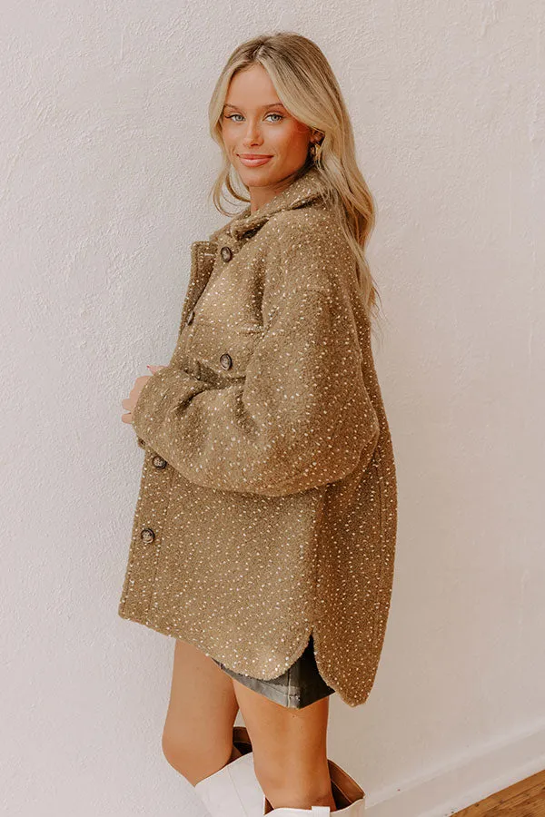 Cappuccino Cozy Wool-Blend Jacket