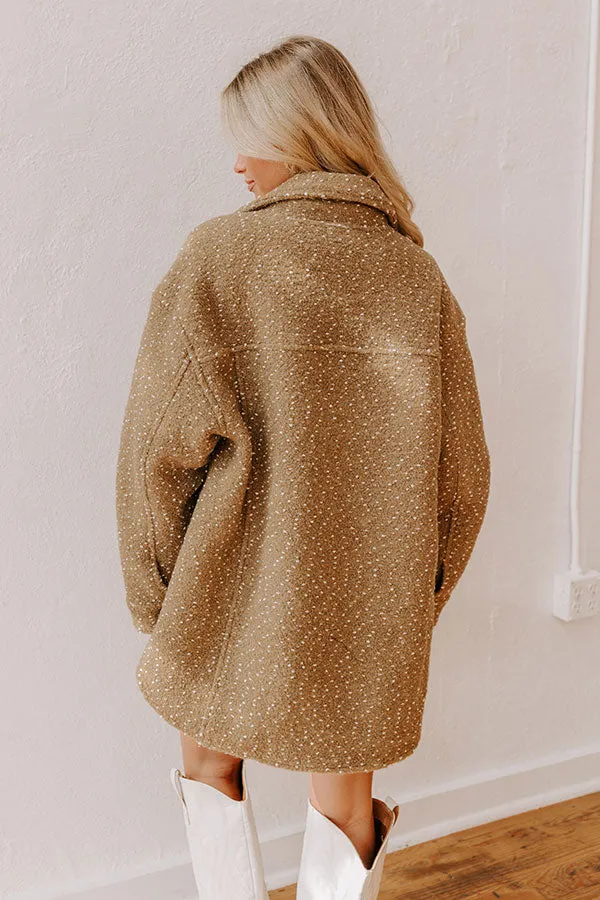 Cappuccino Cozy Wool-Blend Jacket