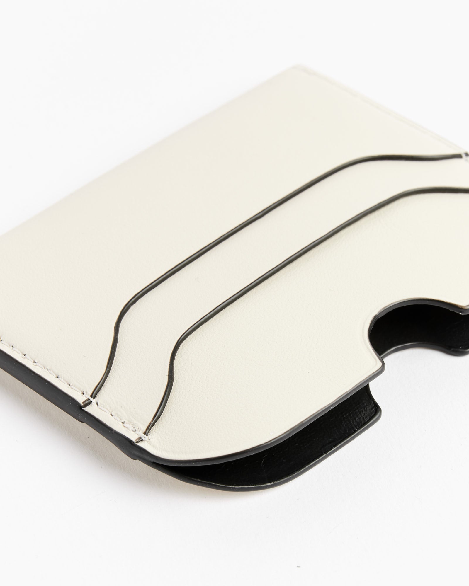 Card Holder in White/Black