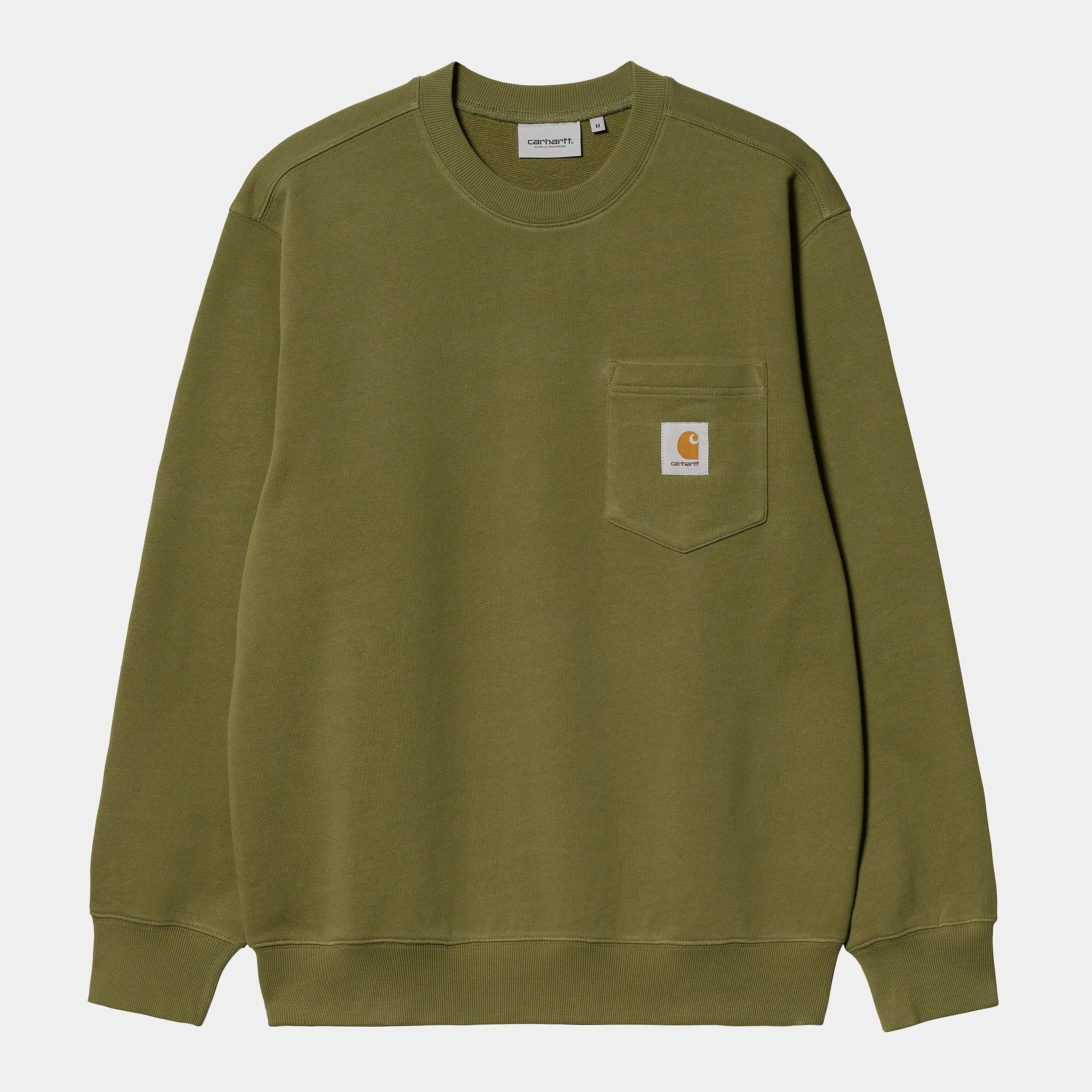 Carhartt WIP - Pocket Crewneck Sweatshirt - Kiwi Garment Washed