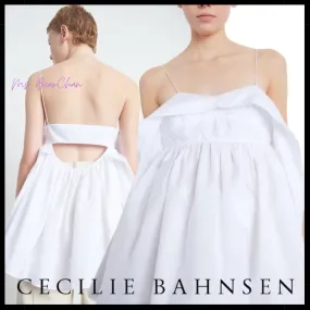 CECILIE BAHNSEN  |Casual Style Plain Cotton Medium Party Style Elegant Style