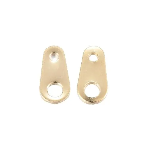 Chain Extender Connectors, Chain Tabs, Oval, 201 Stainless Steel, Golden, 8x4mm