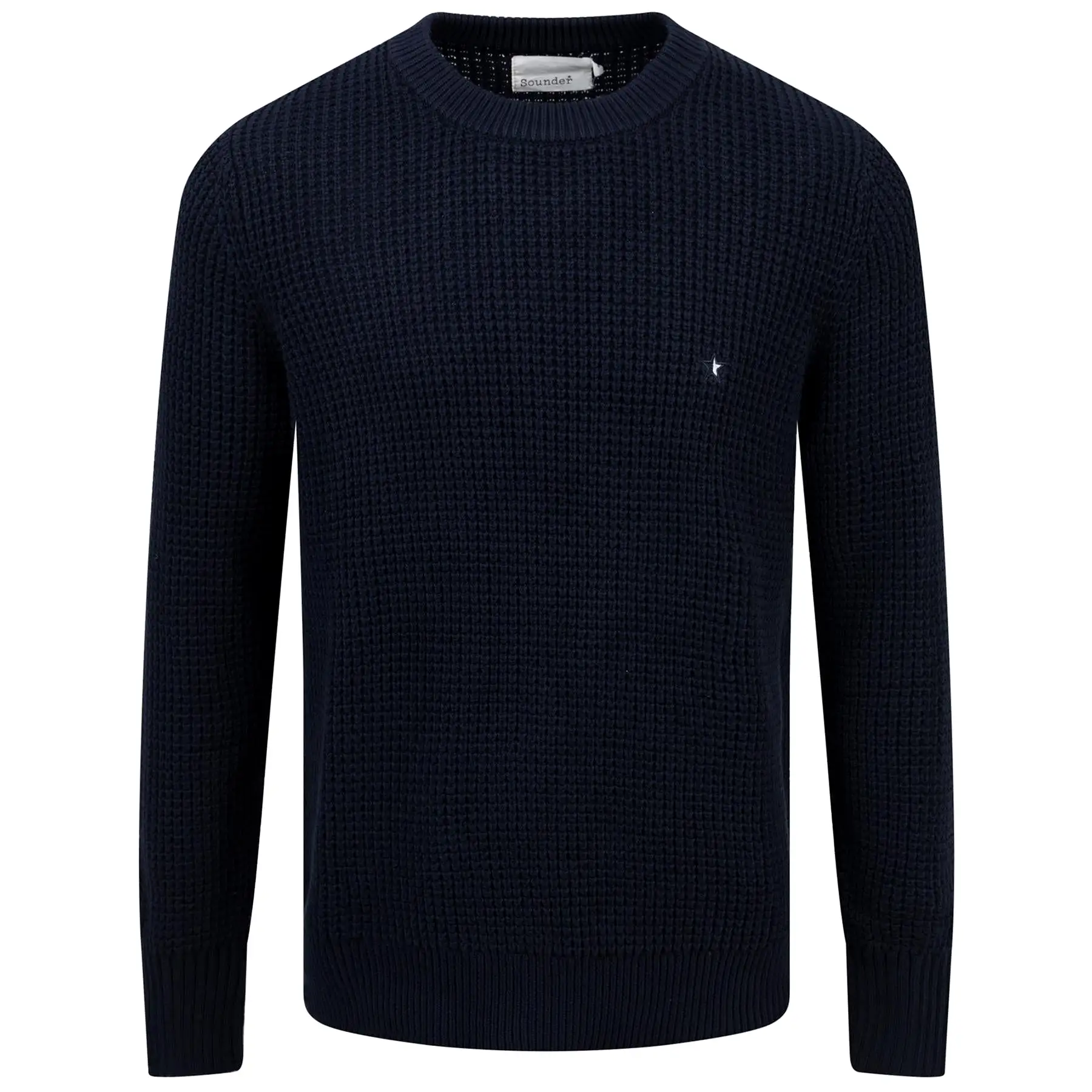 Chunky Knit Pima Cotton Sweatshirt Deep Navy - SS24