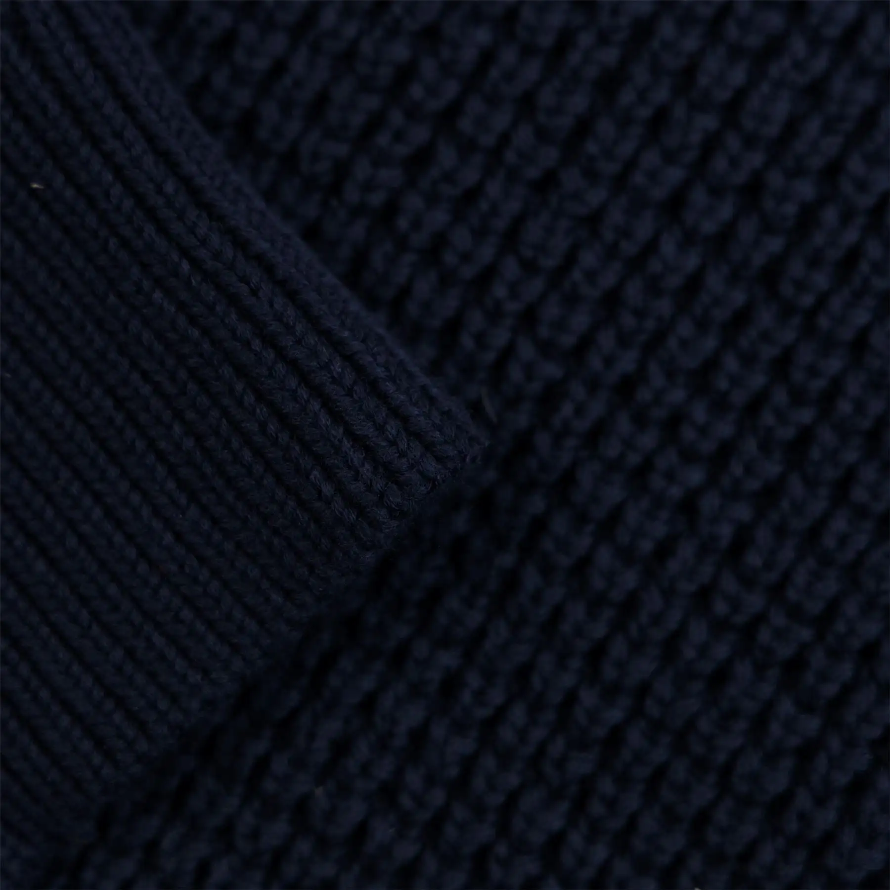 Chunky Knit Pima Cotton Sweatshirt Deep Navy - SS24