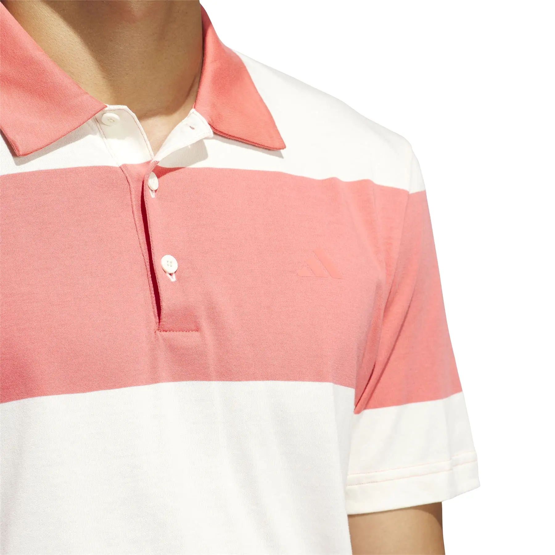 Colourblock Rugby Stripe Regular Fit Core Polo White/Pink - SS24