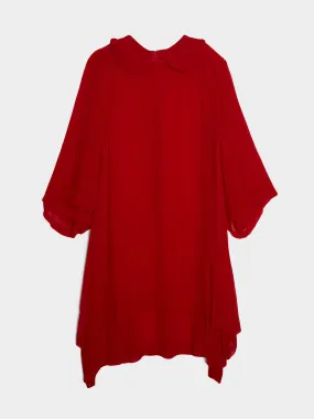 Cupra Georgette Garment Dress, Red