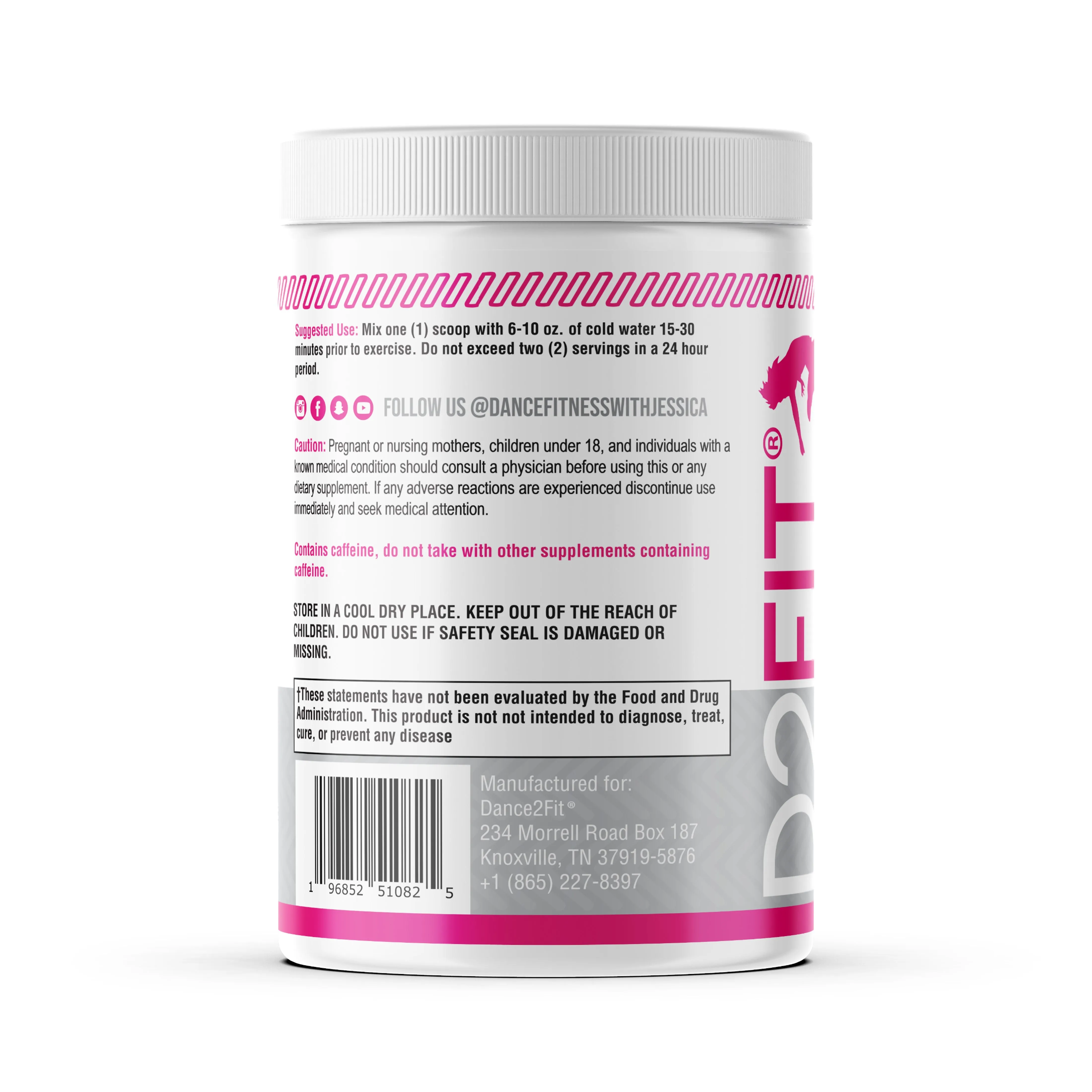 D2Fit (By Jessica Bass) Women’s Pre Workout Multi Collagen (2.5g) + Biotin (150mcg) - Supports Healthy Hair, Skin & Nails, Suppo