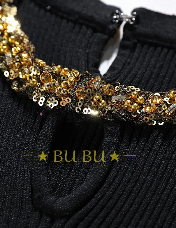 Dabuwawa  |Crew Neck Blended Fabrics Plain With Jewels