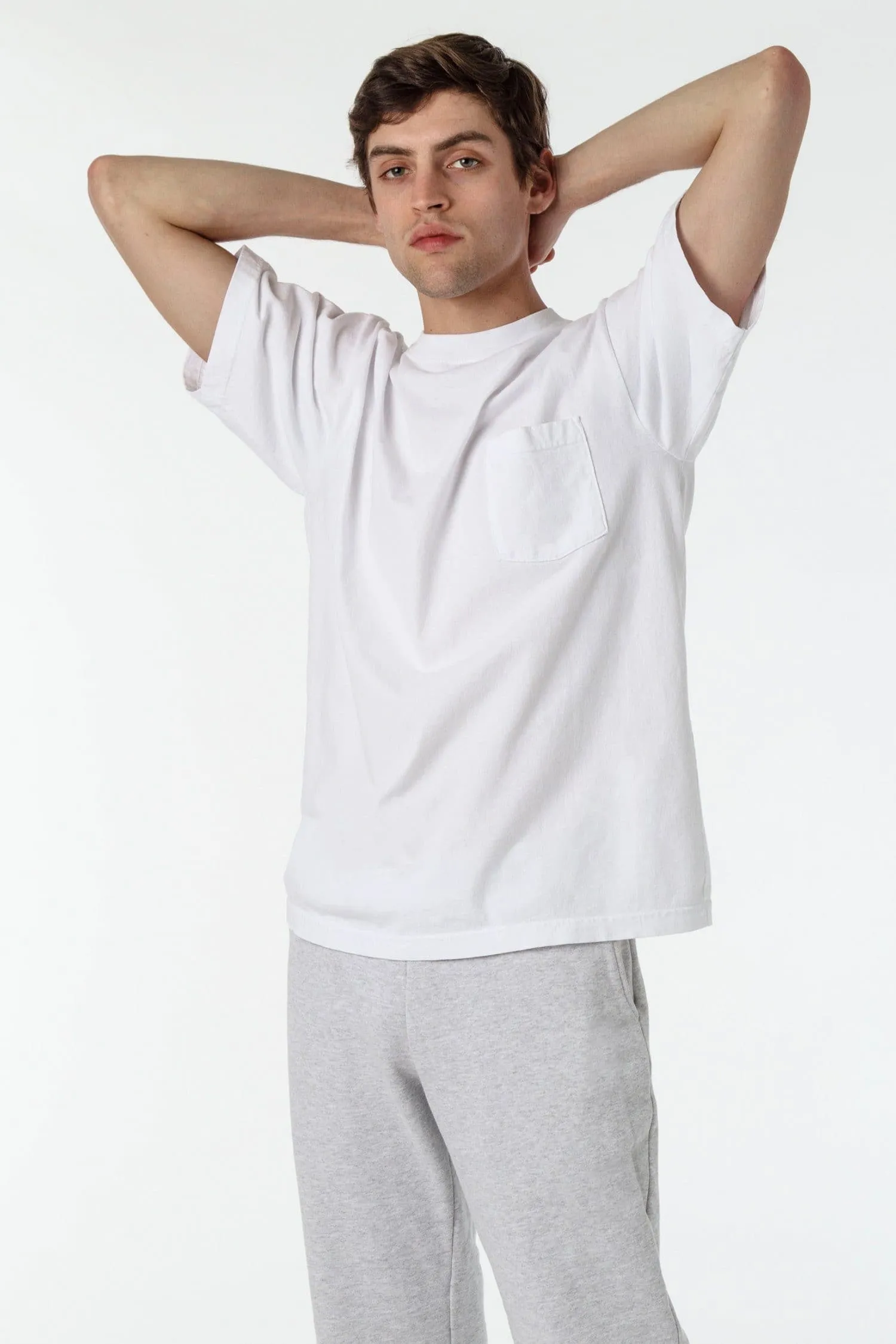 (Factory Store) 1809GD - Short Sleeve Garment Dye Pocket T-Shirt