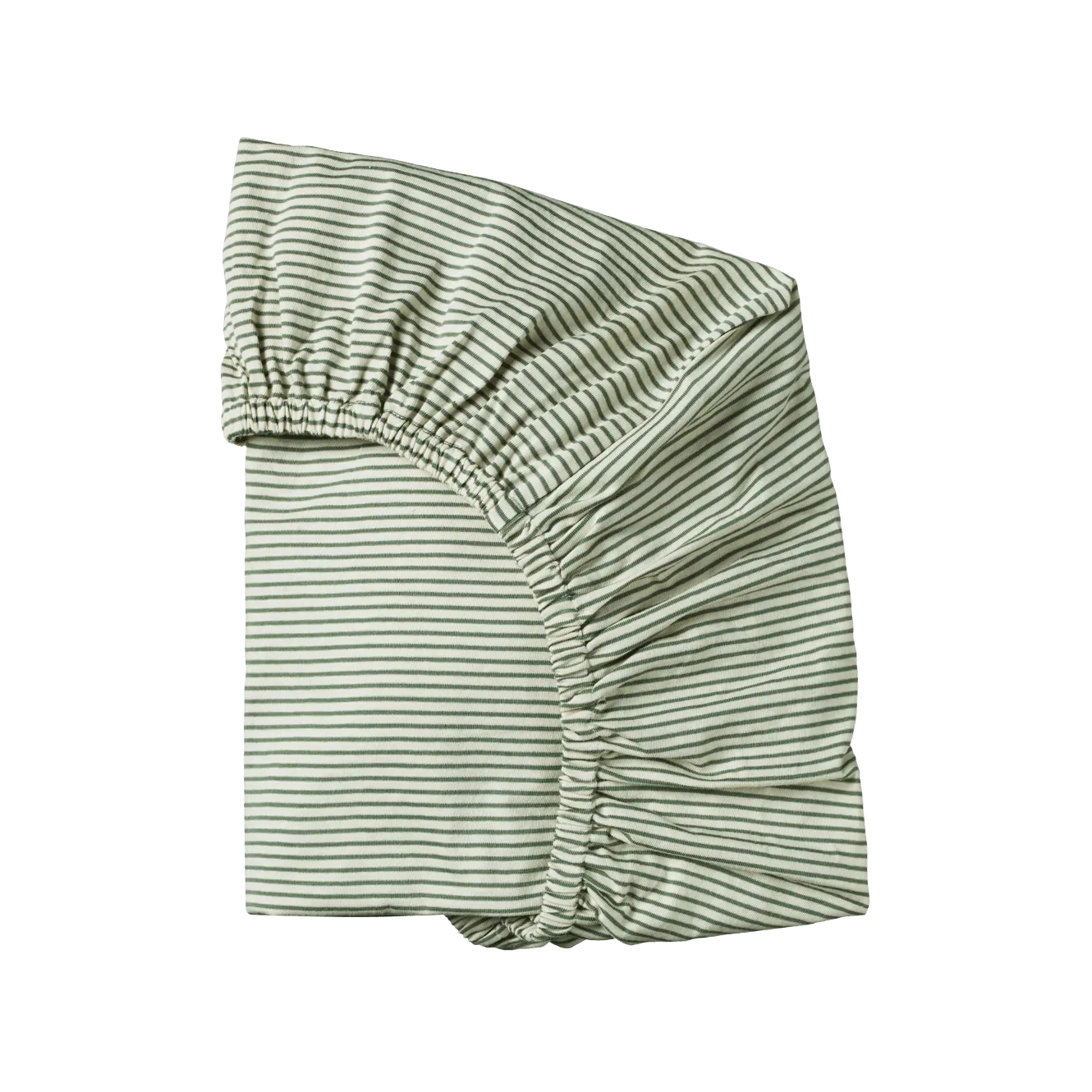 Fitted Sheet for Bassinet - Nettle Pinstripe