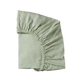 Fitted Sheet for Bassinet - Nettle Pinstripe