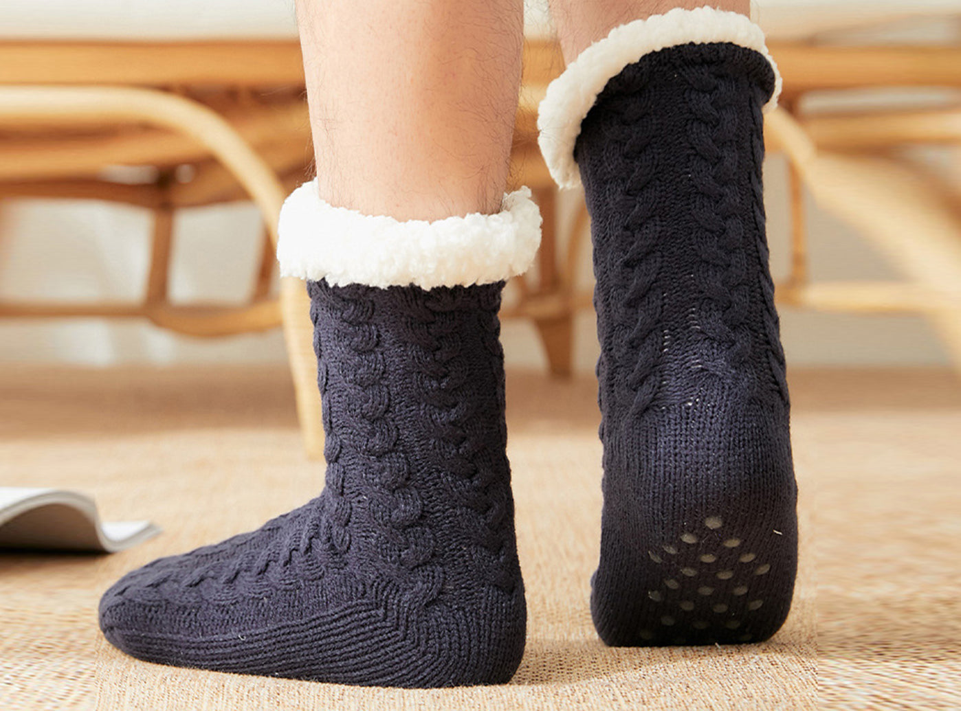 FitVille SureFoot Indoor Cozy Socks V2