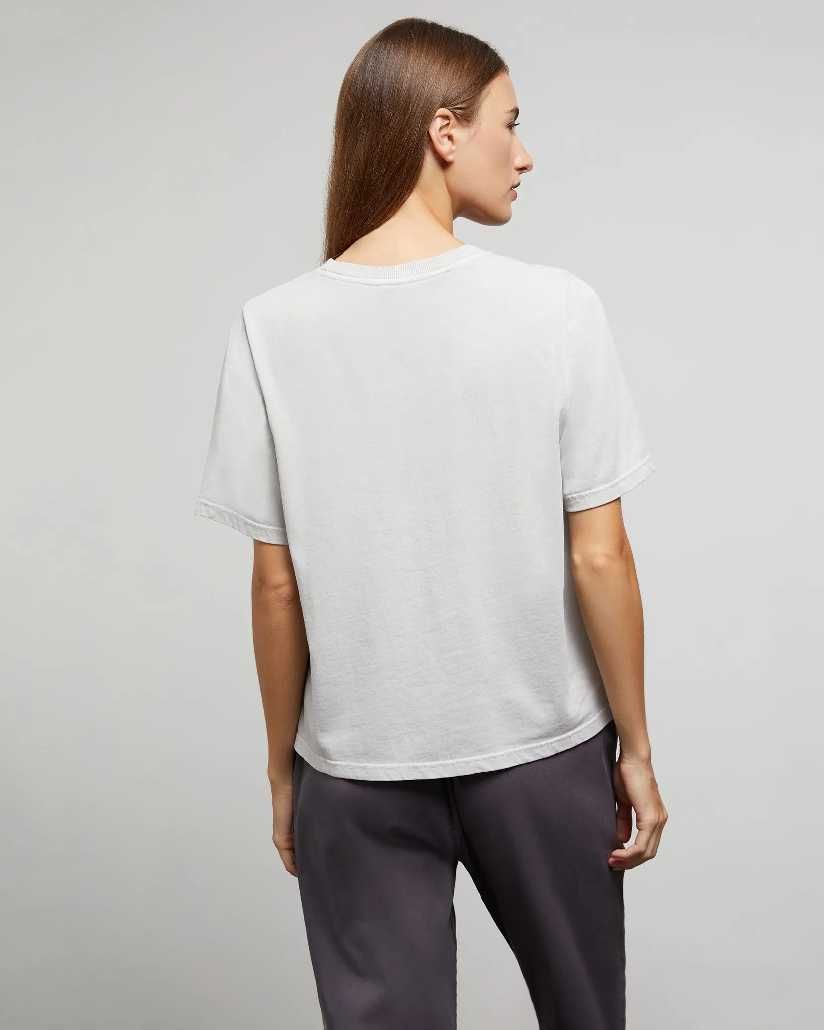 Garment Dye Jersey Tee | Light Heather Grey