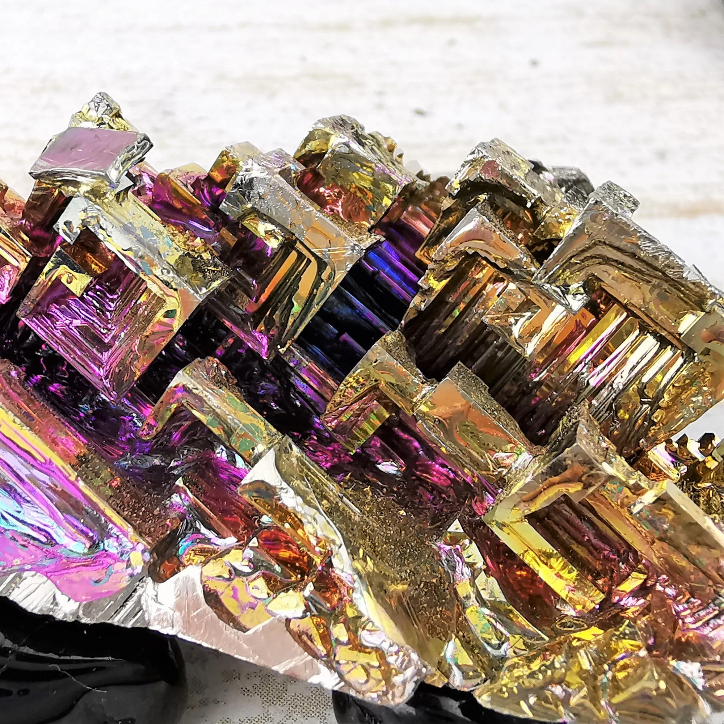 Golden and Magenta Bismuth