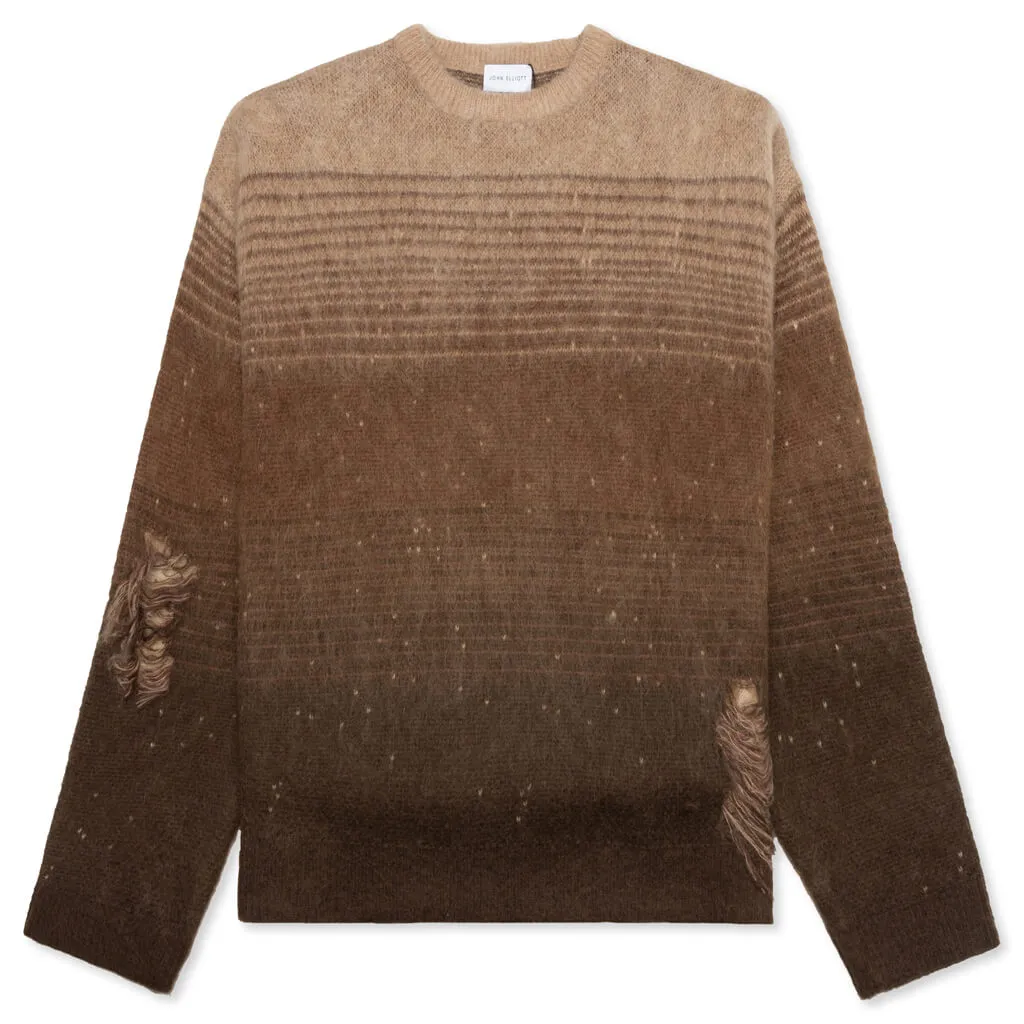 Gradient Mohair Crew - Chocolate