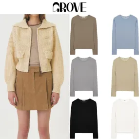 GROVE  |Casual Style Street Style Long Sleeves Office Style