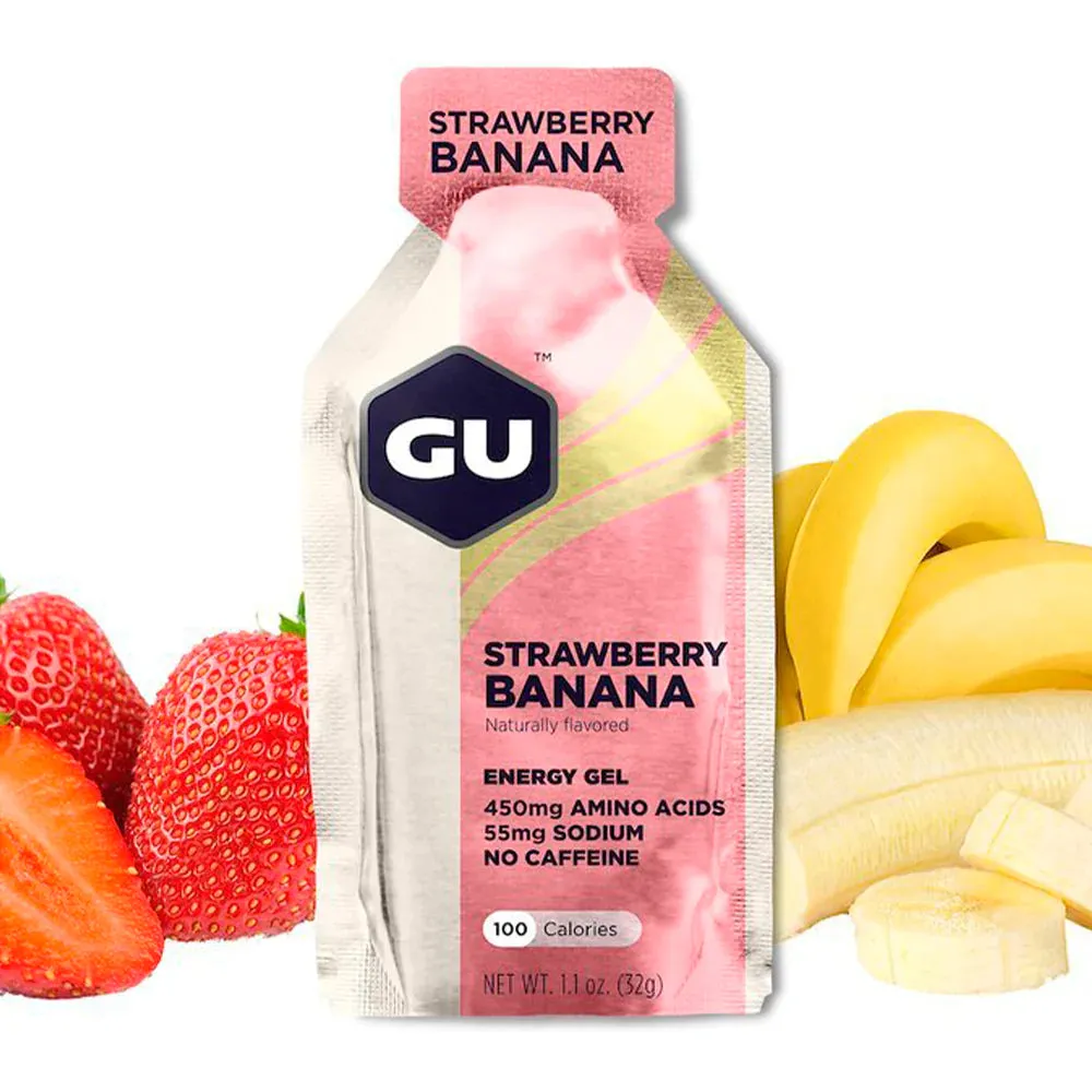 GU ENERGY GEL, STRAWBERRY BANANA