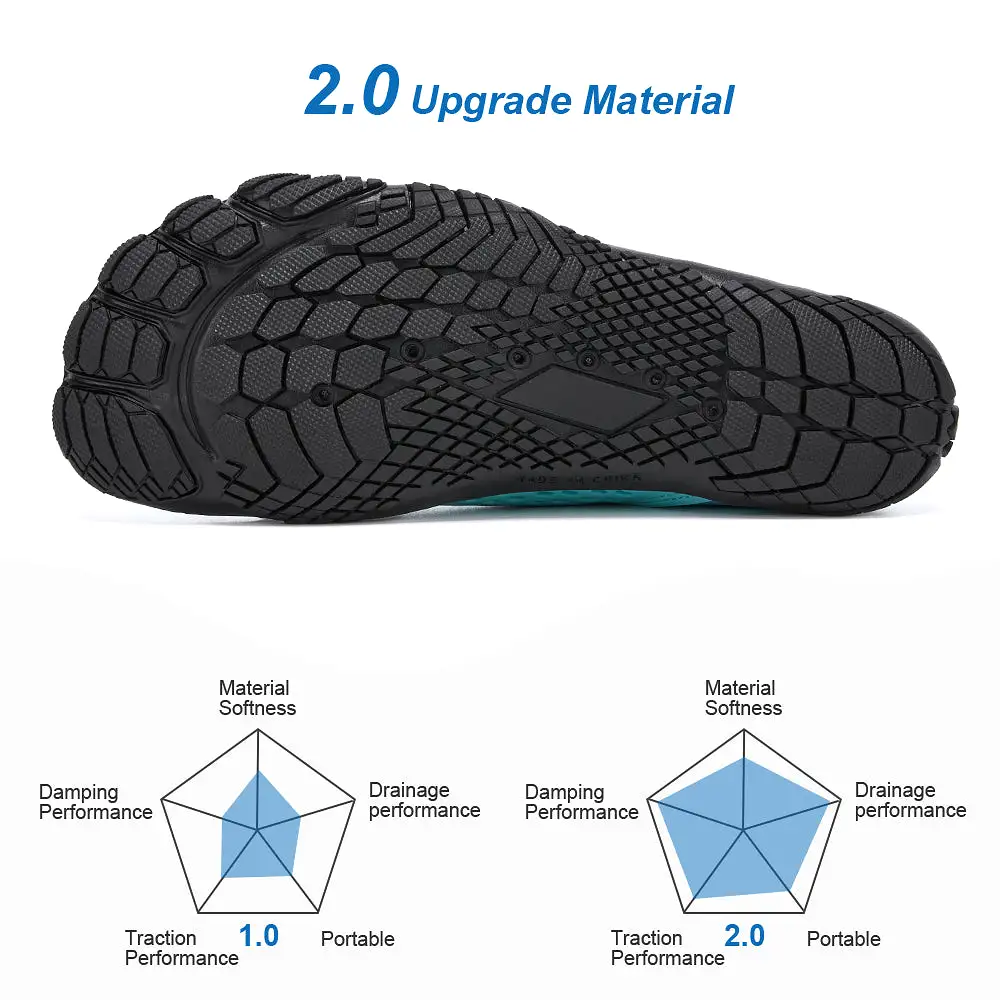 HIITAVE Water Shoes Barefoot Quick Dry Aqua Shoes Non Slip Breathable with Beach River Swim Pool Hiking for Men Women