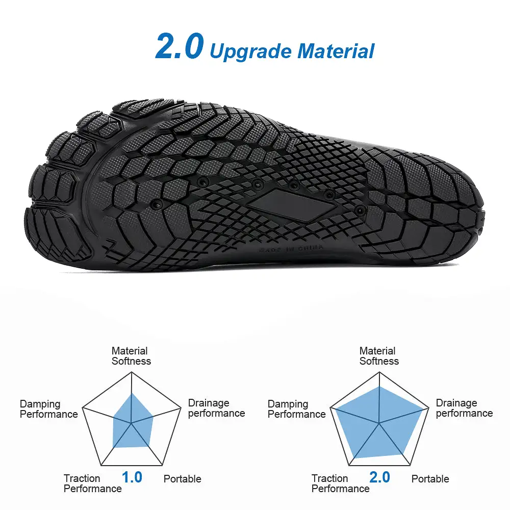 HIITAVE Water Shoes Barefoot Quick Dry Aqua Shoes Non Slip Breathable with Beach River Swim Pool Hiking for Men Women