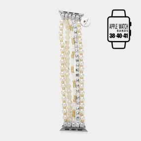 iLLASPARKZ Pearl Beaded Multi Layered Apple Watch Band