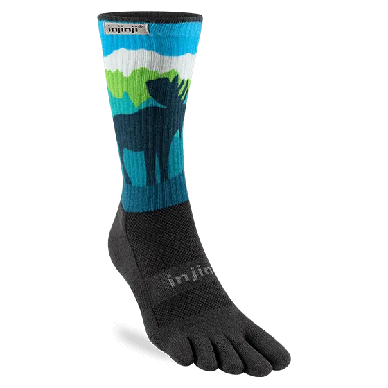 Injinji Artist Designed Men's Crew Toesocks