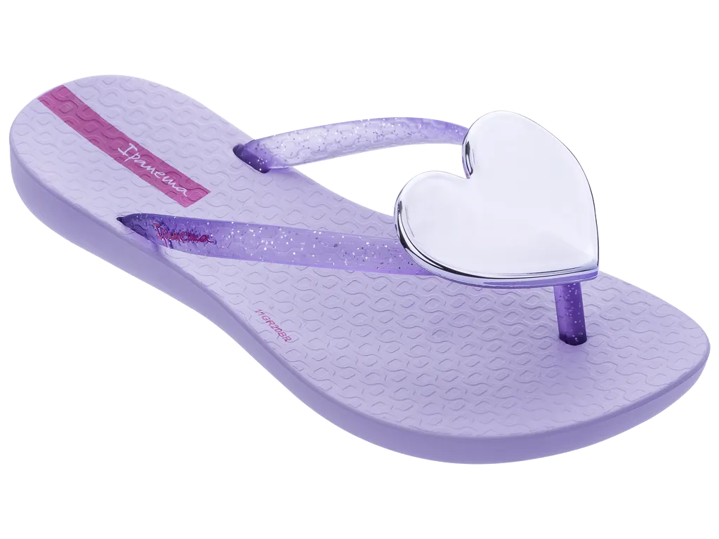 Ipanema Wave Heart Kids Flip Flop - Lilac